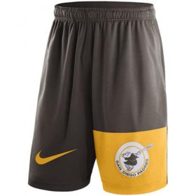 Wholesale Cheap Men\'s San Diego Padres Nike Brown Cooperstown Collection Dry Fly Shorts