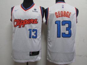 Wholesale Cheap Clippers 13 Paul George White City Edition Nike Swingman Jersey