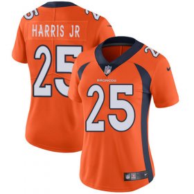 Wholesale Cheap Nike Broncos #25 Chris Harris Jr Orange Team Color Women\'s Stitched NFL Vapor Untouchable Limited Jersey