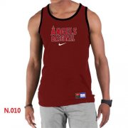 Wholesale Cheap Men's Nike Los Angeles Angels Home Practice Tank Top Red