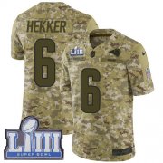 Wholesale Cheap Nike Rams #6 Johnny Hekker Camo Super Bowl LIII Bound Youth Stitched NFL Limited 2018 Salute to Service Jersey