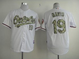 Wholesale Cheap Orioles #19 Chris Davis White USMC Cool Base Stitched MLB Jersey