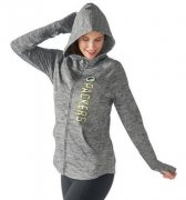 Wholesale Cheap Women's NFL Green Bay Packers G-III 4Her by Carl Banks Recovery Full-Zip Hoodie Heathered Gray