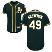 Wholesale Cheap Athletics #49 Kendall Graveman Green Flexbase Authentic Collection Stitched MLB Jersey