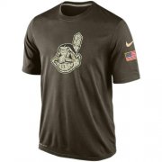 Wholesale Cheap Men's Cleveland Indians Salute To Service Nike Dri-FIT T-Shirt