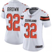 Wholesale Cheap Nike Browns #32 Jim Brown White Women's Stitched NFL Vapor Untouchable Limited Jersey