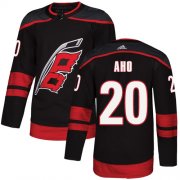 Wholesale Cheap Adidas Hurricanes #20 Sebastian Aho Black Alternate Authentic Stitched NHL Jersey