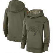 Wholesale Cheap Women's Tampa Bay Buccaneers Nike Olive Salute to Service Sideline Therma Performance Pullover Hoodie