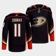 Wholesale Cheap Adidas Men's Anaheim Ducks #11 Trevor Zegras Black Home Authentic Stitched NHL Jersey