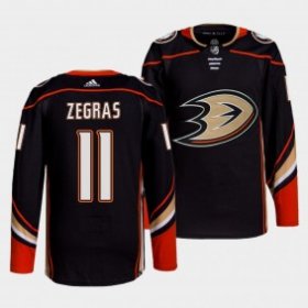Wholesale Cheap Adidas Men\'s Anaheim Ducks #11 Trevor Zegras Black Home Authentic Stitched NHL Jersey