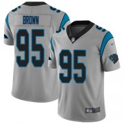 Wholesale Cheap Nike Panthers #95 Derrick Brown Silver Men's Stitched NFL Limited Inverted Legend Jersey