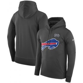 Wholesale Cheap NFL Men\'s Buffalo Bills Nike Anthracite Crucial Catch Performance Pullover Hoodie