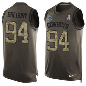 Wholesale Cheap Nike Cowboys #94 Randy Gregory Green Men\'s Stitched NFL Limited Salute To Service Tank Top Jersey