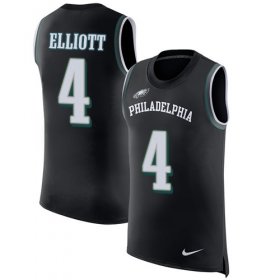 Wholesale Cheap Nike Eagles #4 Jake Elliott Black Alternate Men\'s Stitched NFL Limited Rush Tank Top Jersey