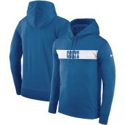 Wholesale Cheap Men's Indianapolis Colts Nike Royal Sideline Team Performance Pullover Hoodie
