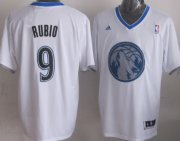 Wholesale Cheap Minnesota Timberwolves #9 Ricky Rubio Revolution 30 Swingman 2013 Christmas Day White Jersey