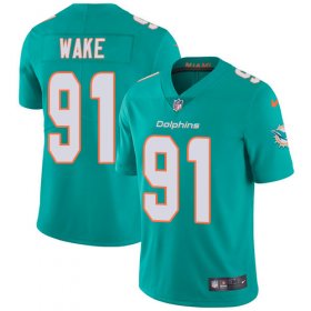 Wholesale Cheap Nike Dolphins #91 Cameron Wake Aqua Green Team Color Men\'s Stitched NFL Vapor Untouchable Limited Jersey