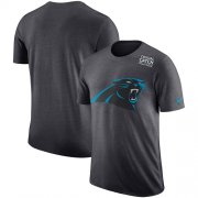 Wholesale Cheap NFL Men's Carolina Panthers Nike Anthracite Crucial Catch Tri-Blend Performance T-Shirt