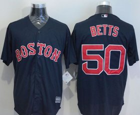 Wholesale Cheap Red Sox #50 Mookie Betts Navy Blue New Cool Base Stitched MLB Jersey