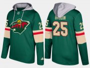 Wholesale Cheap Wild #25 Jonas Brodin Green Name And Number Hoodie
