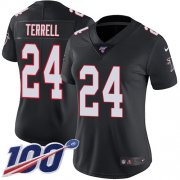Wholesale Cheap Nike Falcons #24 A.J. Terrell Black Alternate Women's Stitched NFL 100th Season Vapor Untouchable Limited Jersey