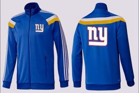 Wholesale Cheap NFL New York Giants Team Logo Jacket Blue_5