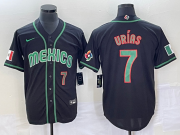 Wholesale Cheap Men's Mexico Baseball #7 Julio Urias Number 2023 Black World Classic Stitched Jersey6
