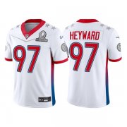 Wholesale Cheap Men's Pittsburgh Steelers #97 Cameron Heyward 2022 White Pro Bowl Stitched Jersey