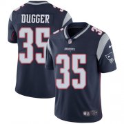Wholesale Cheap Nike Patriots #35 Kyle Dugger Navy Blue Team Color Men's Stitched NFL Vapor Untouchable Limited Jersey
