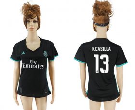 Wholesale Cheap Women\'s Real Madrid #13 K.Casilla Away Soccer Club Jersey