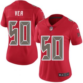 Wholesale Cheap Nike Buccaneers #50 Vita Vea Red Women\'s Stitched NFL Limited Rush Jersey