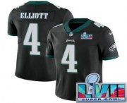 Cheap Men's Philadelphia Eagles #4 Jake Elliott Limited Black Super Bowl LVII Vapor Jersey