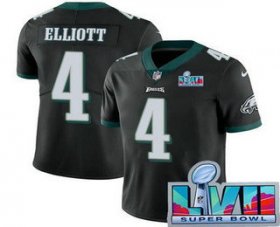 Cheap Men\'s Philadelphia Eagles #4 Jake Elliott Limited Black Super Bowl LVII Vapor Jersey