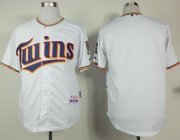 Wholesale Cheap Twins Blank White Home Cool Base Stitched MLB Jersey
