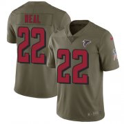 Wholesale Cheap Nike Falcons #22 Keanu Neal Olive Men's Stitched NFL Limited 2017 Salute To Service Jersey