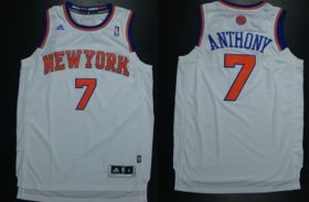 Wholesale Cheap New York Knicks #7 Carmelo Anthony Revolution 30 Swingman 2013 White Jersey