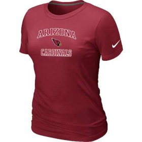 Wholesale Cheap Women\'s Nike Arizona Cardinals Heart & Soul NFL T-Shirt Red