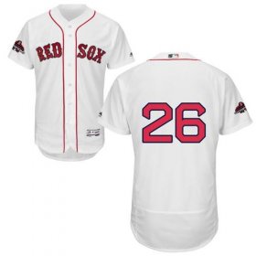 Wholesale Cheap Red Sox #26 Wade Boggs White Flexbase Authentic Collection 2018 World Series Stitched MLB Jersey