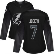 Cheap Adidas Lightning #7 Mathieu Joseph Black Alternate Authentic Women's Stitched NHL Jersey
