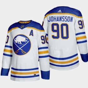 Cheap Buffalo Sabres #90 Marcus Johansson Men\'s Adidas 2020-21 Away Authentic Player Stitched NHL Jersey White