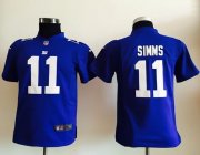 Wholesale Cheap Nike Giants #11 Phil Simms Royal Blue Team Color Youth Stitched NFL Elite Jersey
