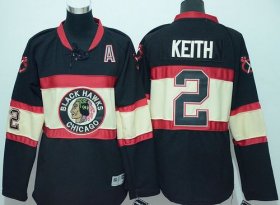 Wholesale Cheap Blackhawks #2 Duncan Keith Black Stitched New Third Youth NHL Jersey