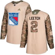 Wholesale Cheap Adidas Rangers #2 Brian Leetch Camo Authentic 2017 Veterans Day Stitched NHL Jersey