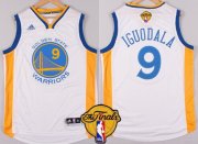 Wholesale Cheap Men's Golden State Warriors #9 Andre Iguodala White 2016 The NBA Finals Patch Jersey