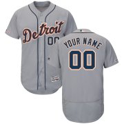 Wholesale Cheap Detroit Tigers Majestic Road Flex Base Authentic Collection Custom Jersey Gray