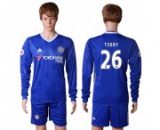 Wholesale Cheap Chelsea #26 Terry Home Long Sleeves Soccer Club Jersey