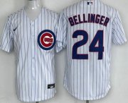 Cheap Men's Chicago Cubs #24 Cody Bellinger White Cool Base Jersey