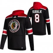 Wholesale Cheap Chicago Blackhawks #8 Dominik Kubalik Adidas Reverse Retro Pullover Hoodie Black