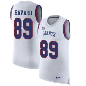 Wholesale Cheap Nike Giants #89 Mark Bavaro White Men\'s Stitched NFL Limited Rush Tank Top Jersey