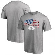 Wholesale Cheap Men's San Francisco 49ers Pro Line by Fanatics Branded Heathered Gray Banner Wave T-Shirt